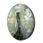 Elegante witte pioen bloemenwitte bloem foto dartbord (Voorkant Rechts)