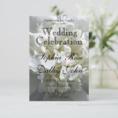 Elegante witte pioen bloemenwitte bloem foto kaart (Staand voorkant)