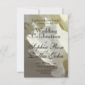 Elegante witte pioen bloemenwitte bloem foto kaart (Voorkant)