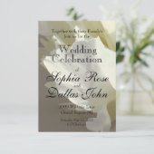 Elegante witte pioen bloemenwitte bloem foto kaart (Staand voorkant)