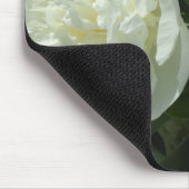 Elegante witte pioen bloemenwitte bloem foto muismat (Hoek)