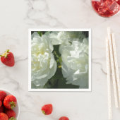 Elegante witte pioen bloemenwitte bloem foto servetten (Insitu)