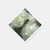 Elegante witte pioen bloemenwitte bloem foto servetten (Hoek)