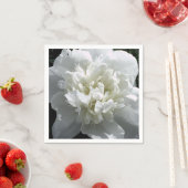 Elegante witte pioen bloemenwitte bloem foto servetten (Insitu)
