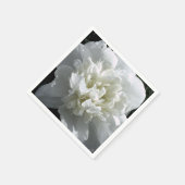 Elegante witte pioen bloemenwitte bloem foto servetten (Hoek)