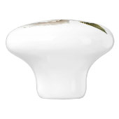 Elegante witte pioenbloem Franse boerderij Keramische Knop (Zijkant)