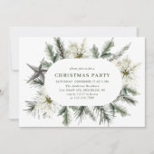 Elegante witte poinsettia Boheemse kerstfeest Kaart (Voorkant)