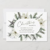 Elegante witte poinsettia Boheemse kerstfeest Kaart (Voorkant)