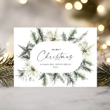 Elegante Witte Poinsettia Kerst Corporate