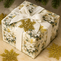 Elegante Witte Poinsettia Vakantie- & Winterhuweli