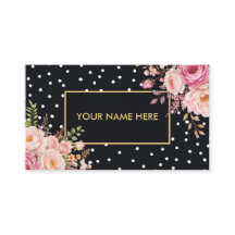 Elegante witte polka met gouden frame & rozen