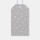 Elegante witte pompoen Baby shower gunst Cadeaulabel (Achterkant)