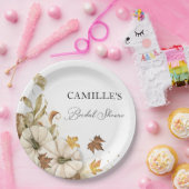 Elegante witte pompoen bruidsfeest papieren borden papieren bordje (Feest)