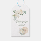 Elegante witte pompoen cadeau Labels Cadeaulabel (Voorkant)