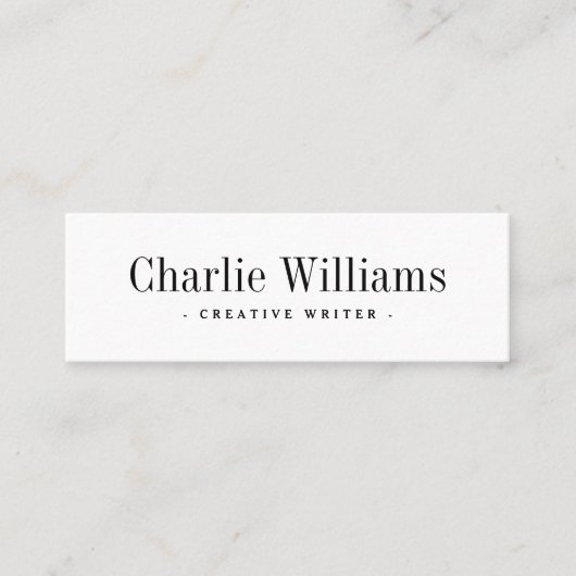 Elegante witte professionele QR-code Mini Visitekaartje (Voorkant)