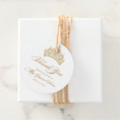 Elegante witte Quinceanera gouden tiara Bedankjes Labels (In situ)