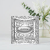 Elegante witte Quinceanera Kaart (Staand voorkant)