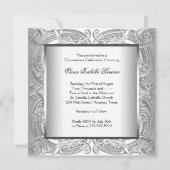 Elegante witte Quinceanera Kaart (Achterkant)