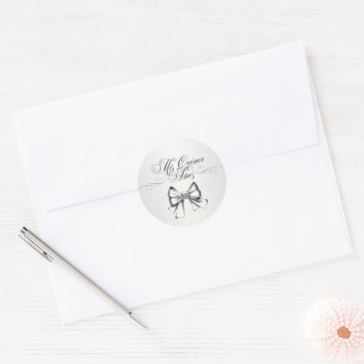 Elegante witte quinceanera Stickers (Envelop)