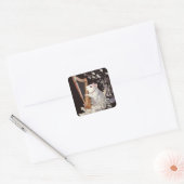 Elegante Witte Rat Sticker – Fantasie Design (Envelop)