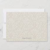 Elegante witte repetitie dineruitnodigingen kaart (Achterkant)