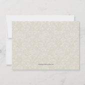 Elegante witte repetitiediner uitnodigingen (Achterkant)