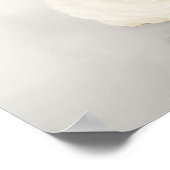 Elegante witte roos 20 tafel bruiloft zitplaatskaa poster (Hoek)