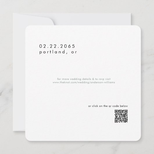Elegante witte roos afgeronde bruiloft save the date (Achterkant)