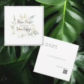 Elegante witte roos afgeronde bruiloft save the date