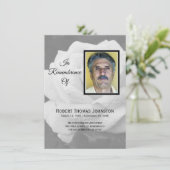 Elegante witte roos begrafenissympathie bedankkaart (Staand voorkant)