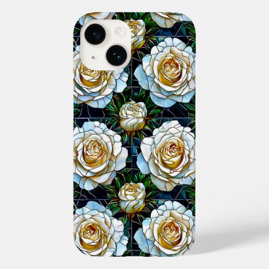 Elegante Witte Roos Bloem Case-Mate iPhone Case (Achterkant)
