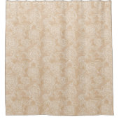 Elegante Witte Roos Bloemstuk Douchegordijn (Voorkant)