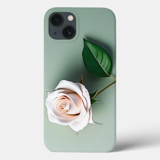 Elegante witte roos botanisch Case-Mate iPhone case (Achterkant)