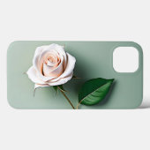Elegante witte roos botanisch Case-Mate iPhone case (Achterkant (horizontaal))