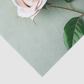 Elegante witte roos botanisch tissuepapier (Detail)