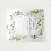 Elegante witte roos bruids douche foto achtergrond wandkleed (Voorkant (horizontaal))