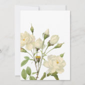 Elegante witte  Roos bruiloft save the date Kaart (Achterkant)