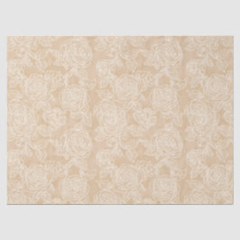 Elegante witte roos cadeau tissuepapier