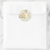Elegante witte roos Dank u Bruiloft Sticker (Tas)