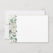 Elegante witte roos en lelies bruiloft RSVP kaartje (Achterkant)