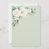 Elegante Witte Roos Eucalyptus 100ste verjaardagsf Kaart (Achterkant)