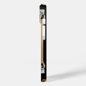 Elegante Witte Roos met Sierlijk Gouden Frame Case-Mate iPhone Case (Achterkant / Links)
