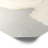 Elegante witte Rose 10 tafel bruiloft zitgrafiek Poster (Hoek)