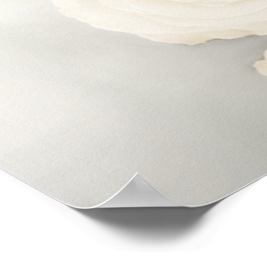 Elegante witte Rose 19 tafel bruiloft zitgrafiek Poster (Hoek)