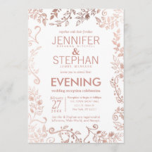 Elegante witte rose goud bloemenontvangst