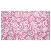 Elegante Witte & Roze Bloemen Damasks Stof (Fat Quarter)