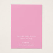 Elegante witte roze minimale oorbel display Kaart (Achterkant)