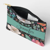 Elegante witte roze roos gepersonaliseerd etui (Open)