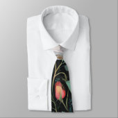 Elegante witte roze roos stropdas (Gebonden)