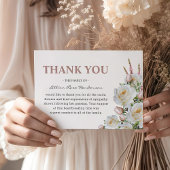 Elegante witte & roze rozen | Begrafenis Bedankt